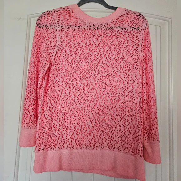 FREE PEOPLE We The Free Pink Cutout Top Large - Picture 2 of 4